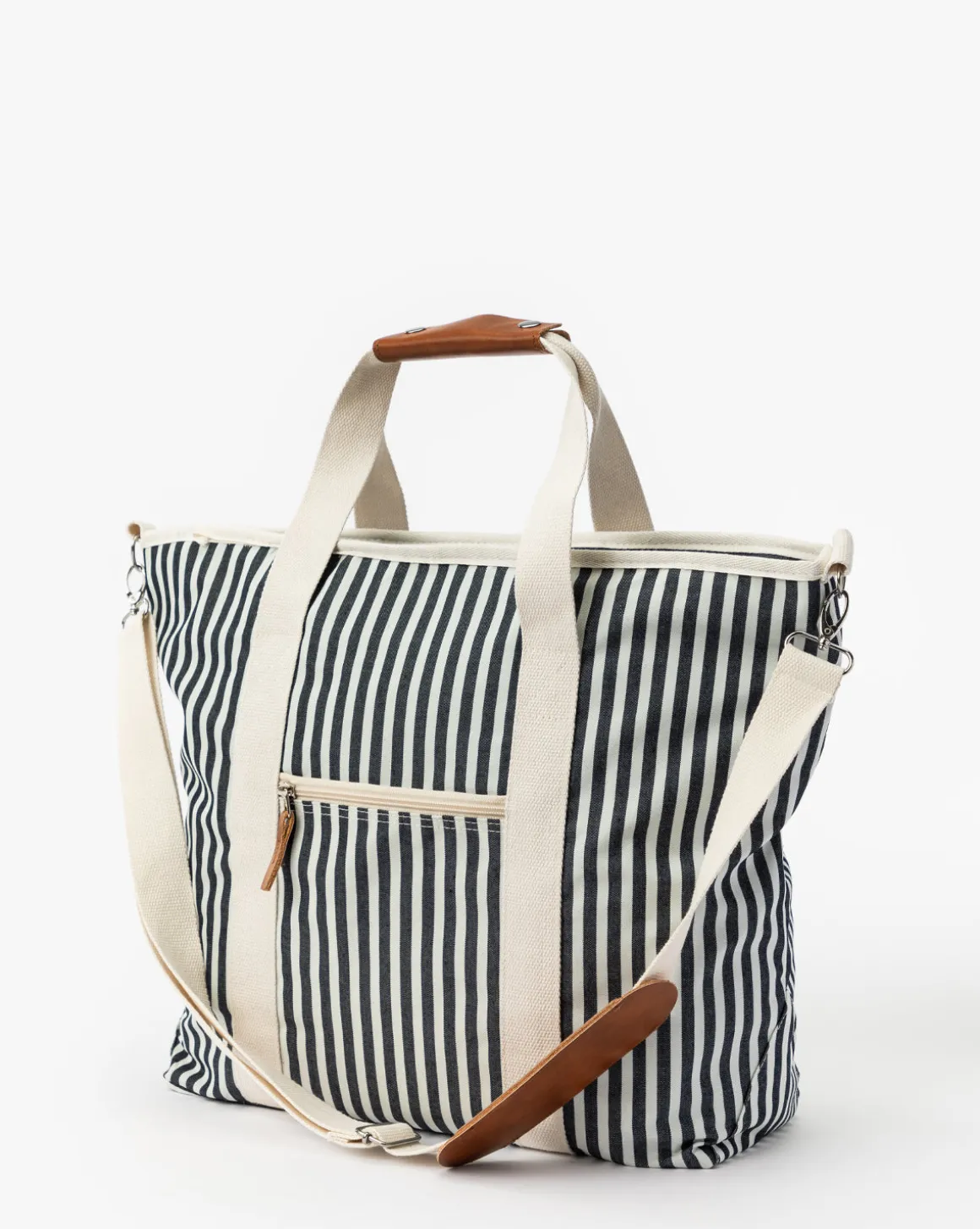 Navy Striped Cooler Bag