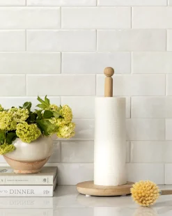 Oak Paper Towel Holder