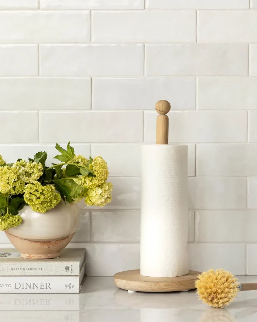 Oak Paper Towel Holder