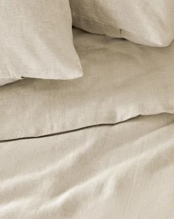Penelope Beige Linen Duvet Cover