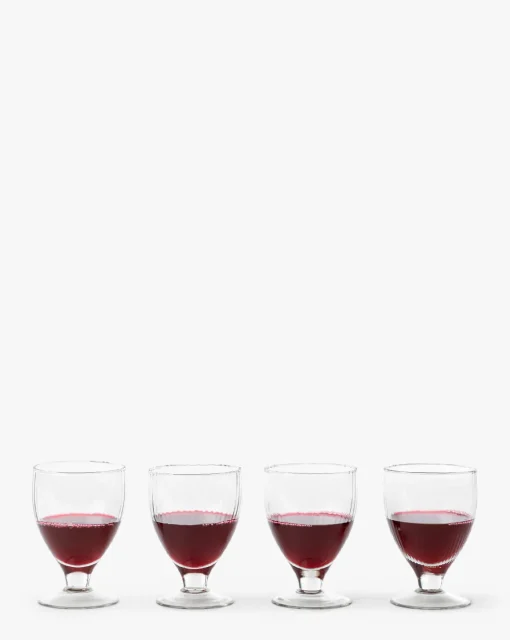 Ribbed Wine Glasses (Set of 4)
