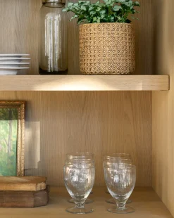 Ribbed Wine Glasses (Set of 4)