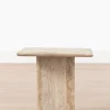 Travertine Side Table