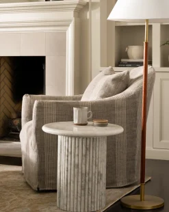 Trudeaux Slipcover Swivel Chair
